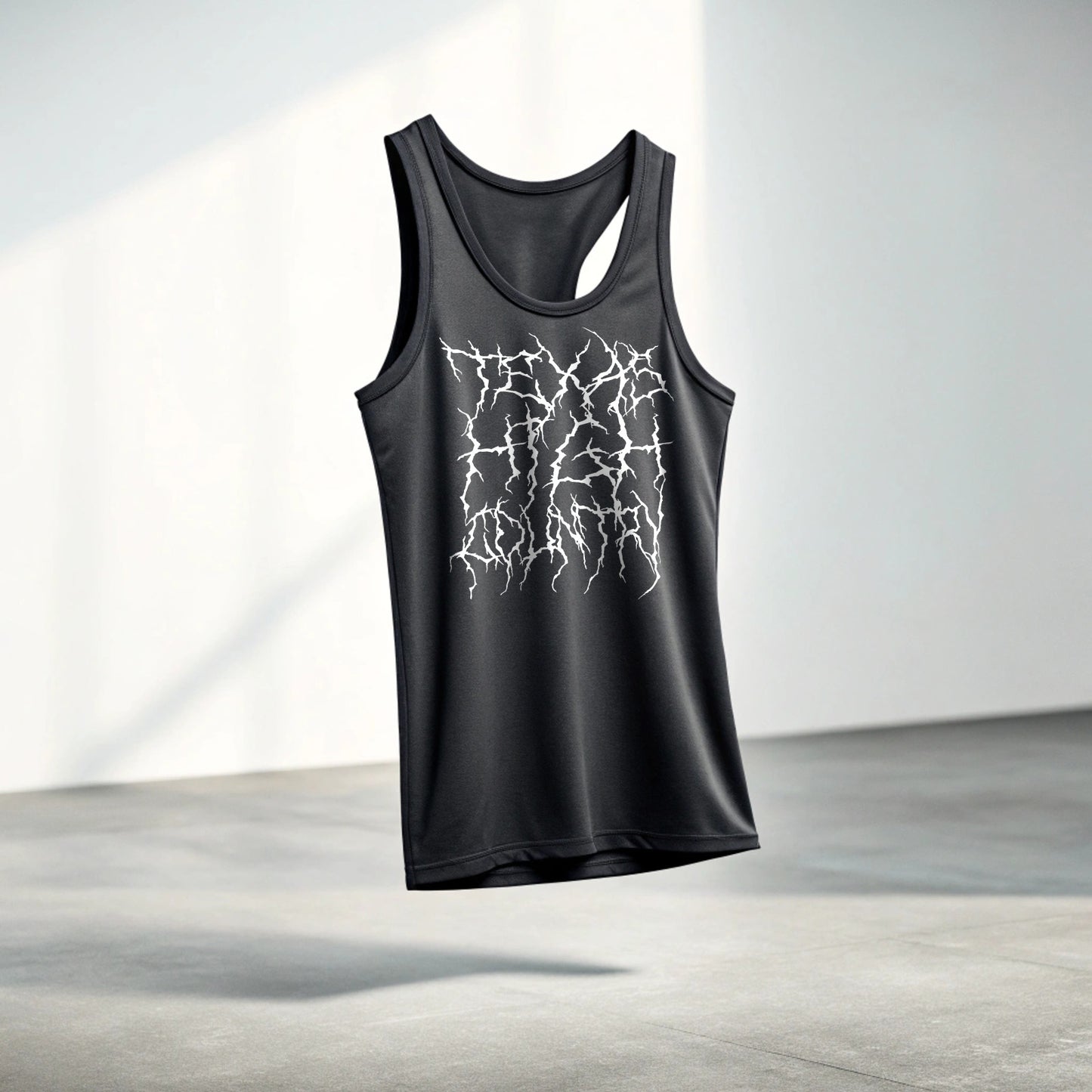 Black Metal Stacked Logo Shirt