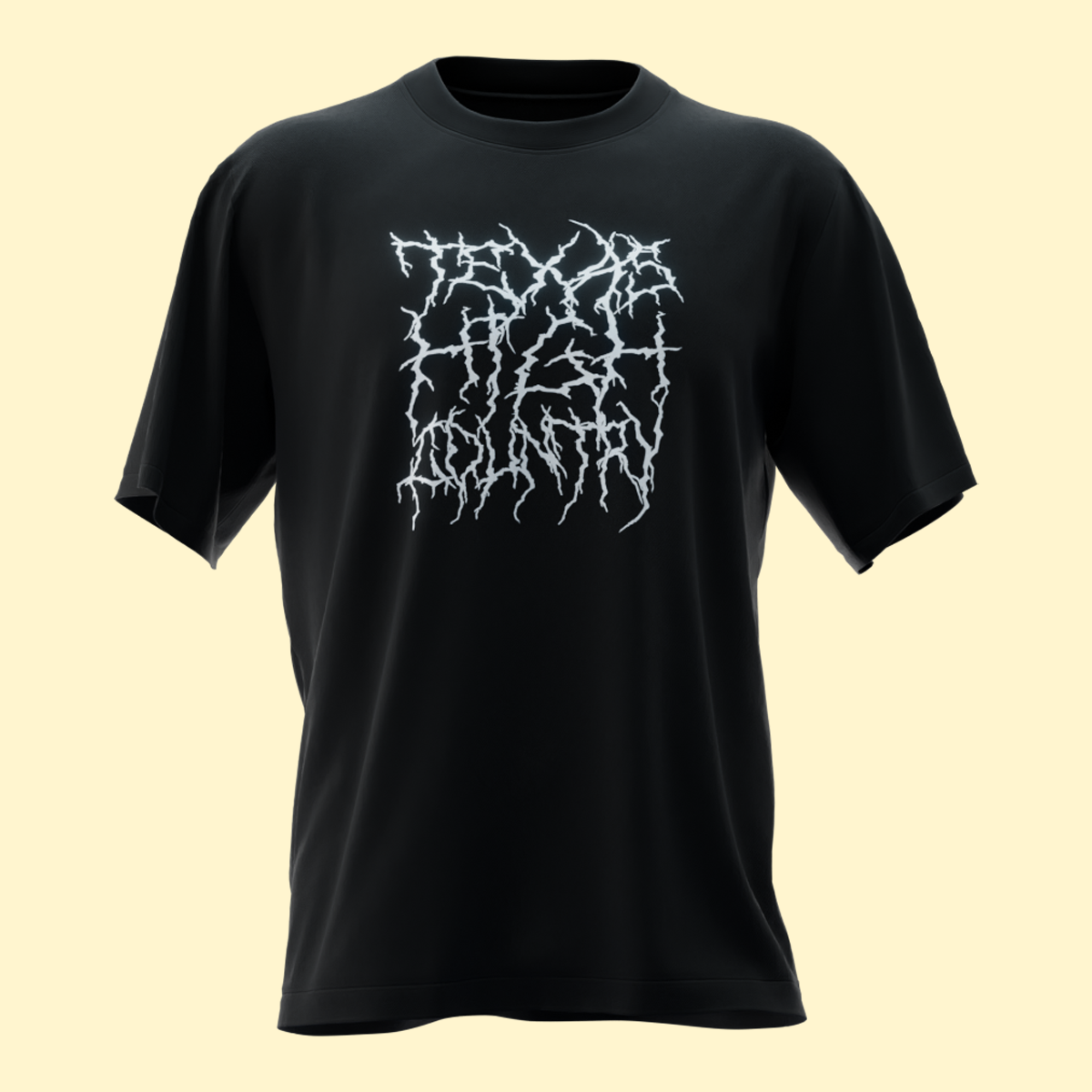 Black Metal Stacked Logo Shirt