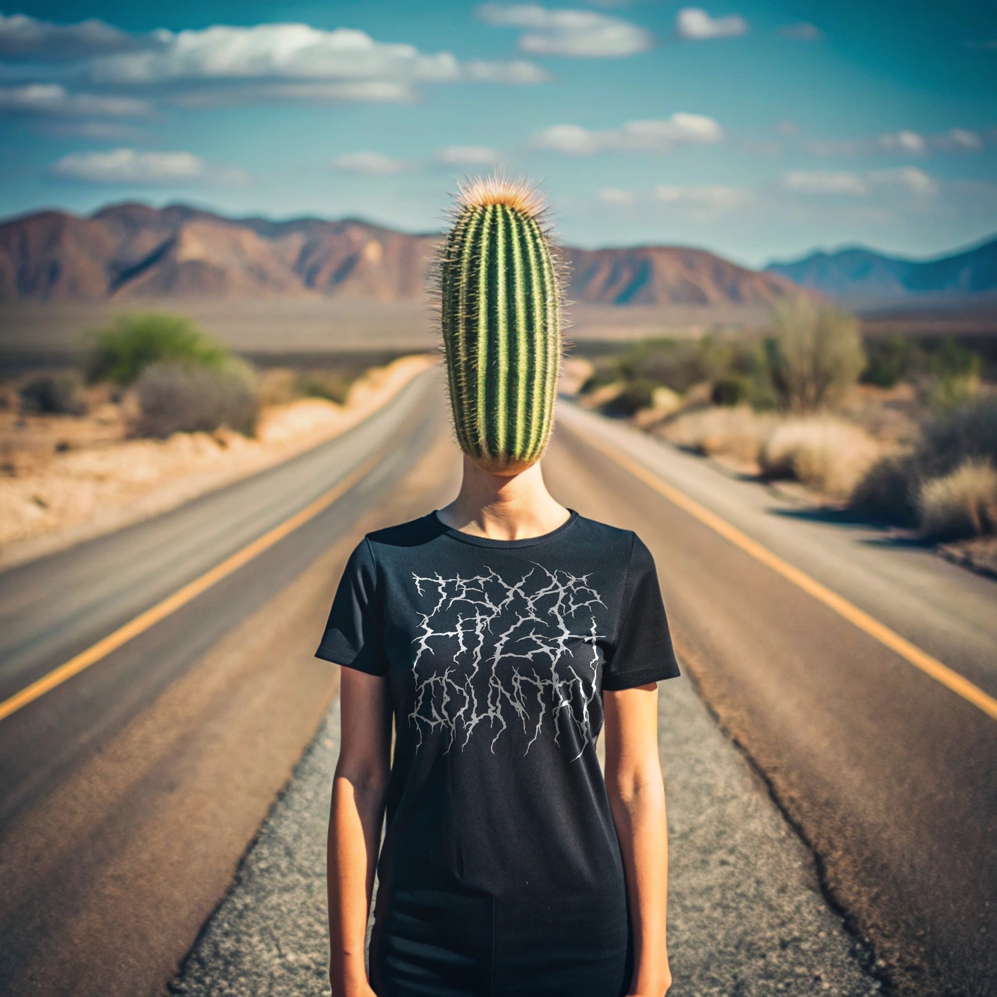 Black Metal Stacked Logo Shirt
